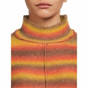 beachlunchlounge Sedona Spacedye Striped Mockneck Relaxed Pullover Knit Sweater